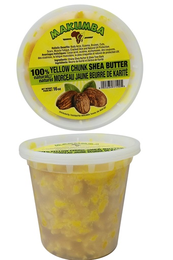 [MKU77190] Makumba 100% Shea Butter Yellow Chunk (16oz) #9