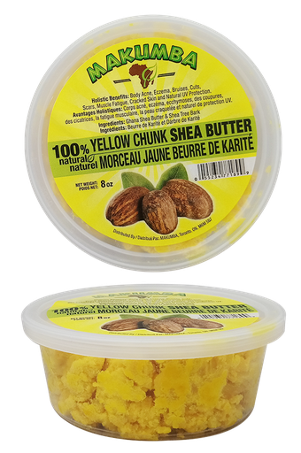 [MKU77189] Makumba 100% Shea Butter Yellow Chunk (8oz) #8