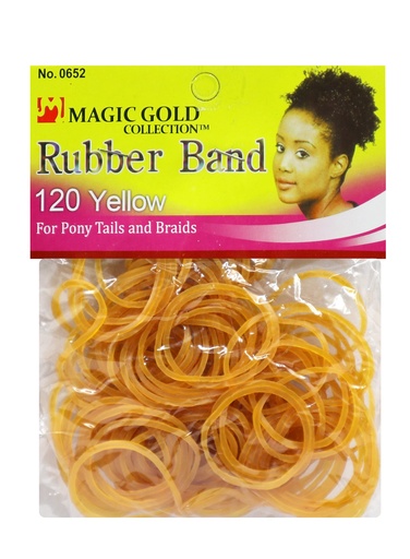 [MG06523] Magic Gold 120 Yellow Rubber Band #0652 -dz