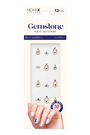 NK Gemstone Nail Sticker 12-pc