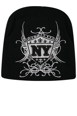 NY Knit Wing Cap (Silver)#BE1040 -pc