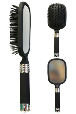 [MG90201] Paddle Brush w/ Mirror #0201 Black -pc