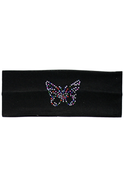 [MG22502] Plain Head Band w/ Stone #2502 Butterfly -dz