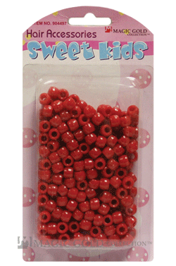 [MG91628] Magic Gold Plastic Bead (S) #1628 Red -pc