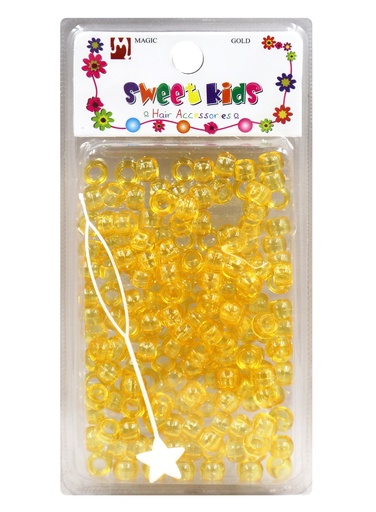 [MG91976] Magic Gold Plastic Bead (S) #1976 Crystal Yellow -pc