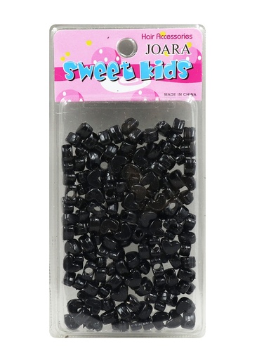 Magic Gold Plastic Bead Heart #1648 Black -pc