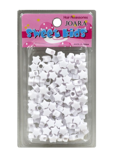 Magic Gold Plastic Bead Star #1654 White -pc