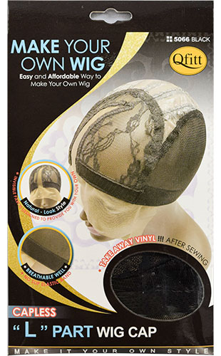 [QFT05066] Qfitt Capless  Wig Cap(L)#Q5066Black-dz