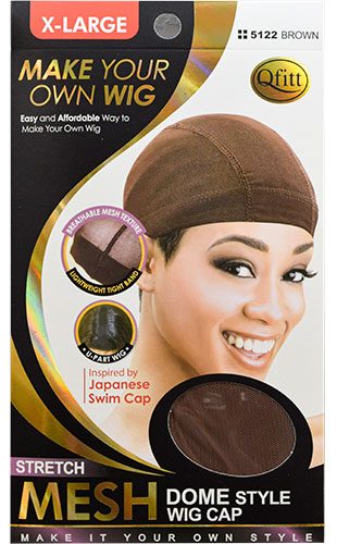 [QFT05122] Qfitt Mesh Wig Cap(Dome style-XL )#Q5122Brown-dz