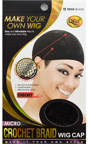 [QFT05032] Qfitt Micro Crochet Braid Wig Cap#Q5032Black-dz