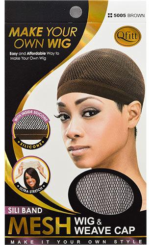 [QFT05005] Qfitt Sili Band Mesh Wig & Weave Cap #Q5005Brown-dz