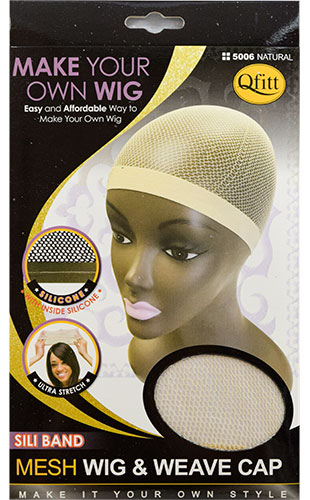 [QFT05006] Qfitt Sili Band Mesh Wig & Weave Cap #Q5006Nat-dz