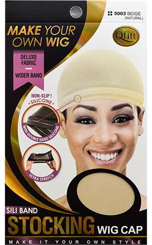 [QFT05003] Qfitt Sili Band Stocking Wig Cap #Q5003Natural-dz