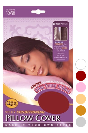[QFT03508] Qfitt Silky Pillow Cover #3508Asst-dz