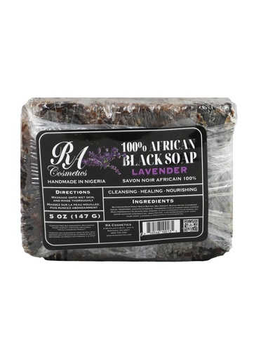 [RAC00134] RA Cosmetics 100% Black Soap Bar w/ Lavender (5 oz) #29