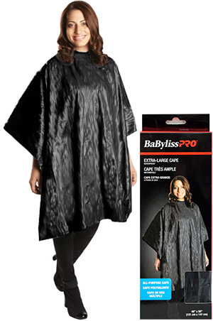 [BAB34552] BaByliss Pro Pvc Cape - XL Black (48"x58") - pc