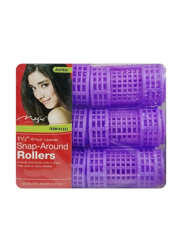 Magic Snap-around Roller (Purple/Jumbo/1 1/2") #122J -pc
