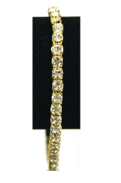 [MG91112] Rhine Stone Bracelet Gold (L) - 1Line