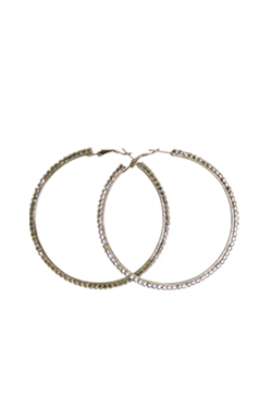 [MG91124] Rhine Stone Earring Gold MEHL3