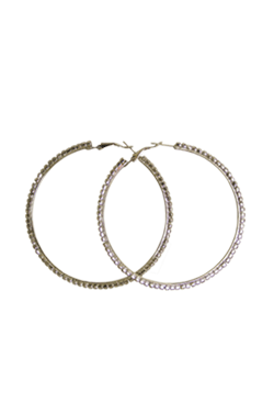 [MG91131] Rhine Stone Earring Silver MEHL4