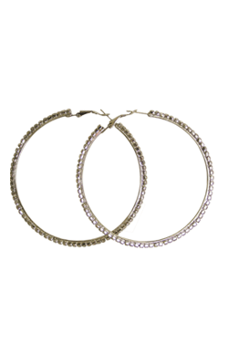 [MG91132] Rhine Stone Earring Silver MEHL5