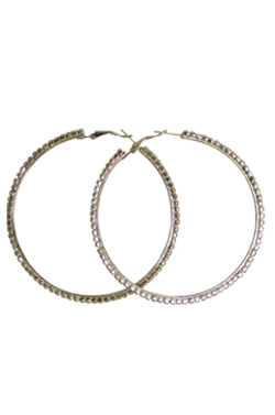 [MG91133] Rhine Stone Earring Silver MEHL6