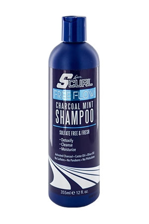 [SCU00961] S Curl Free Flow Charcoal Mint Shampoo (12oz) #24