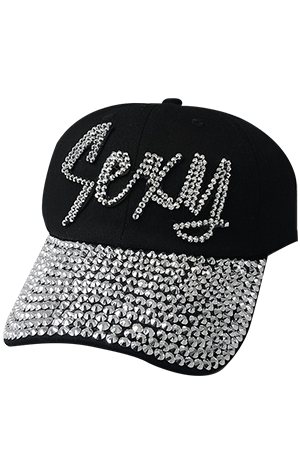 [SMA75115] SMA RINESTONE CAP 15-Black Sexy