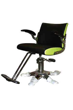 Salon Chair #Y136 Black/Lime