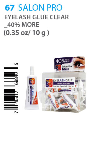 [SPR68840] Salon Pro Eyelash Glue Clear_40% more (0.35oz/10g) #67 DISC