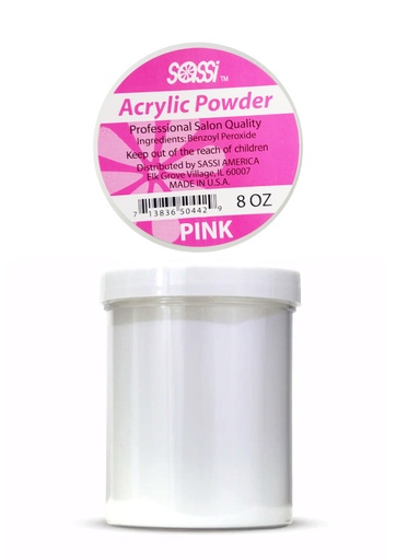 [SAS50442] Sassi Acrylic Powder #Pink (8 oz) #20