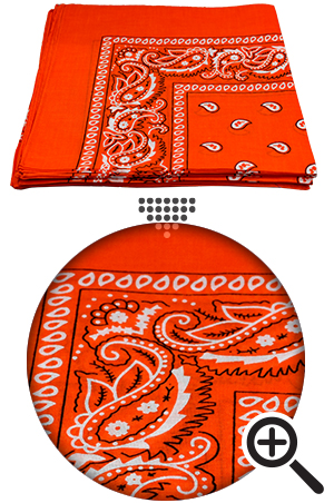 [MG91673] Bandanna 100% Cotton Paisley #91673 Orange -dz