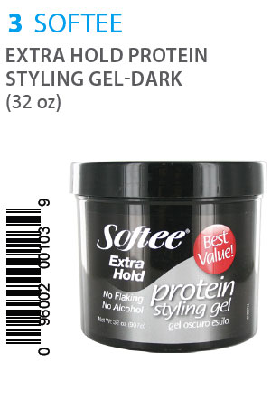 [SOF00103] Softee Extra Hold Protein Styling Gel-Dark(32oz)#3