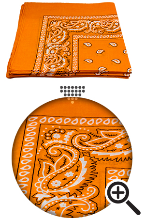 [MG99983] Bandanna 100% Cotton Paisley #99983 Light Orange -dz