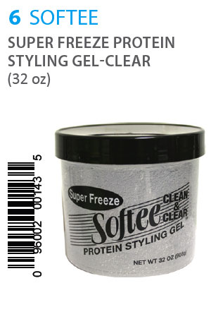 [SOF00143] Softee Super Freeze Protein Styling Gel-Clear(32oz)#6