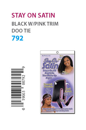 [STO00792] Stay on Satin Doo Tie [Black] #792 - dz