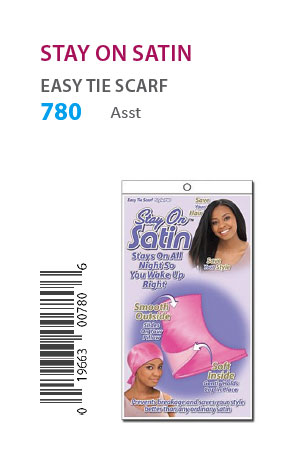 [STO00780] Stay on Satin Easy Tie Scarf [Asst] #780 - dz