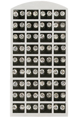 [MG15516] Stone Earring (Round Clear - 7mm) #1551