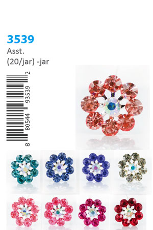 [MG93539] Stone Hair Pin (20/jar) #3539 Color - jar