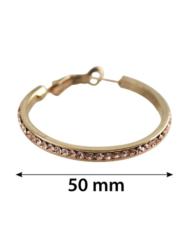 [MG32245] Stone Hoop Earring 5.0 #3224 Gold Gold 5.0 - pair