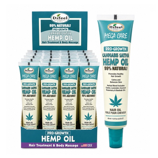 [DIF14686] Difeel Mega Tube Hair Oil (1.5 oz/24 pc/ds) -Cannabis Hemp Oil #71A