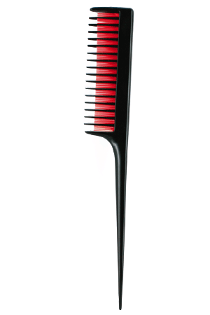 [MG93304] Tail Comb w Double Rack Teeth #CO6129 [24pc/jar]-jar