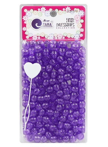 Tara Bead (M) #9370 #Purple Glitter [Large Pack]-pc
