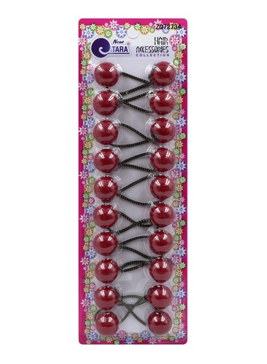 Tara Bubble Round #72734 Maroon (18 mm) [10/pk] -pc
