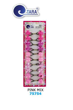 [TAR75754] Tara Bubble Round #75754 Pink Mix [19mm] [10/pk] -pc DISC