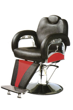 Barber Chair #B-906 Dark Brown/Red (A069 * A062)