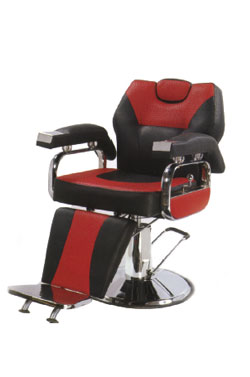 Barber Chair #B-912 Black/Red