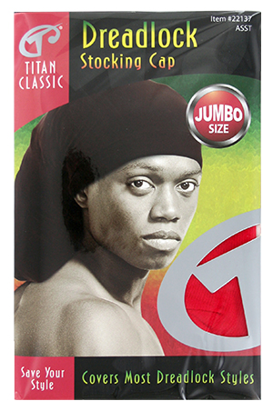 [TIC22137] Titan Dreadlock Stocking Cap Jumbo #22137ASST -dz