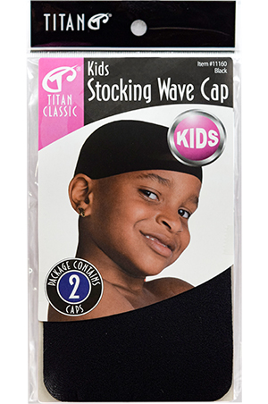 [TIC11160] Titan Kids Stocking Wave Cap#11160 (Black) -dz