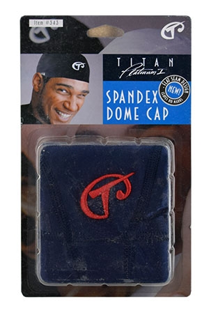 [TIC11341] Titan Logo Spandex Dome Cap (Black)#341 -pc